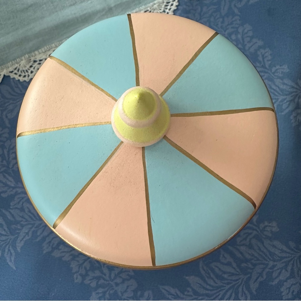 Whimsical Pastel Wood Carousel Decor - Picture 5 of 5